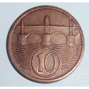 CZECHOSLOVAKIA 10 Haleru 1934