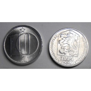 CZECHOSLOVAKIA 10 Haleru 1974