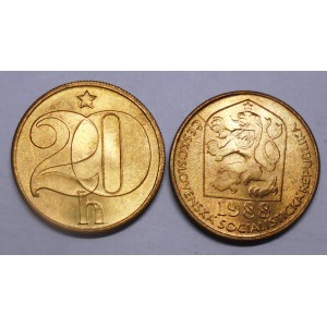 CZECHOSLOVAKIA 20 Haleru 1988