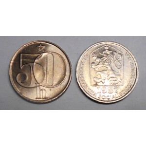 CZECHOSLOVAKIA 50 Haleru 1987
