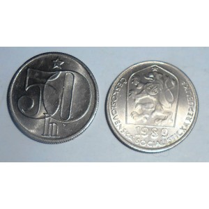 CZECHOSLOVAKIA 50 Haleru 1989
