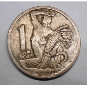 CZECHOSLOVAKIA 1 Koruna 1922