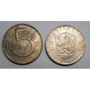 CZECHOSLOVAKIA 5 Korun 1989