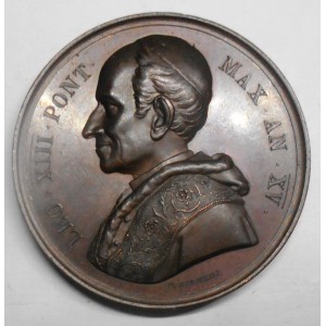MEDAGLIA LEONE XIII ANNO XV BR