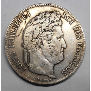 FRANCE 5 Francs 1839 D...