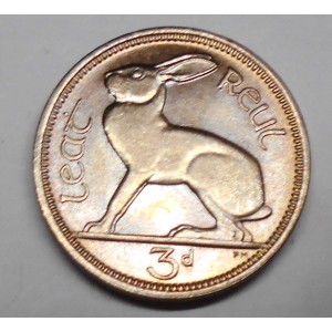 IRELAND 3 Pence 1968