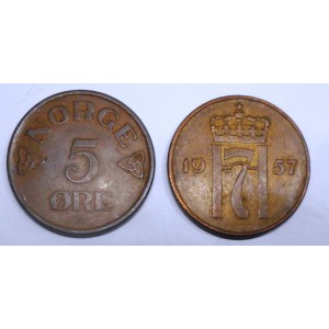 NORWAY 5 Ore 1957