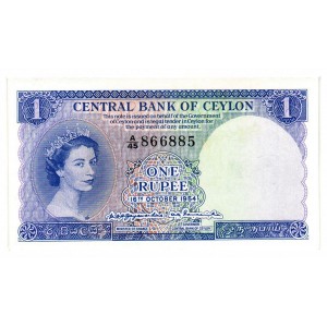 CEYLON 1 Rupee 1954