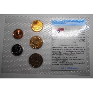 ALBANIA Set 6 Coins 1995/2000