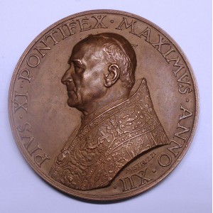 MEDAGLIA PIO XI ANNO XII AE