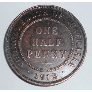 AUSTRALIA 1/2 Penny 1912...