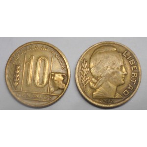 ARGENTINA 10 Centavos 1942 br.