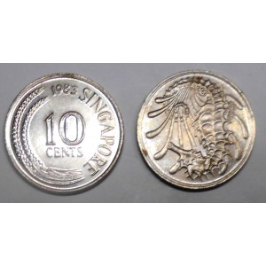 SINGAPORE 10 Cents 1983