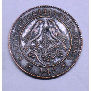 SOUTH AFRICA 1/4 Penny 1942