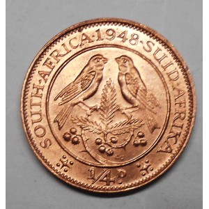 SOUTH AFRICA 1/4 Penny 1948