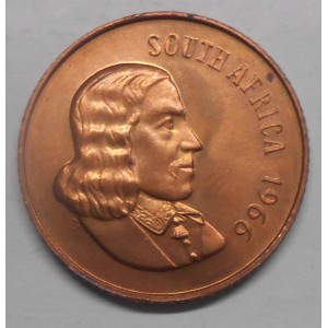 OUTH AFRICA 2 Cents 1966...