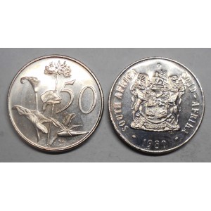 SOUTH AFRICA 50 Cents 1980...