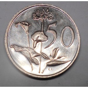 SOUTH AFRICA 50 Cents 1977...