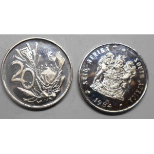 SOUTH AFRICA 20 Cents 1984...