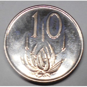 SOUTH AFRICA 10 Cents 1970...