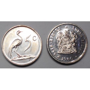 SOUTH AFRICA 5 Cents 1980...