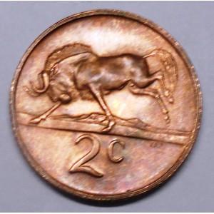 SOUTH AFRICA 2 Cents 1974