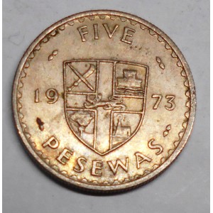 GHANA 5 Pesewas 1973