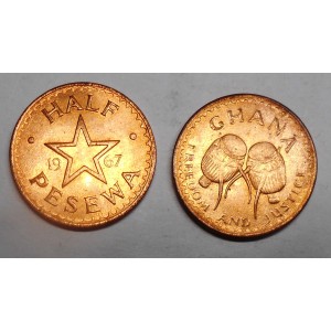 GHANA 1/2 Pesewas 1967