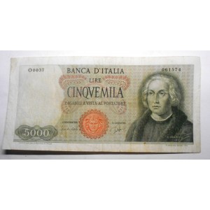 5000 Lire 1964 COLOMBO 1...
