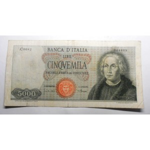 5000 Lire 1968 COLOMBO 1...