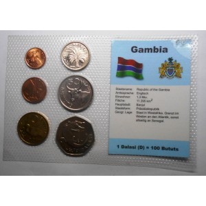 GAMBIA Set coins 1971/87