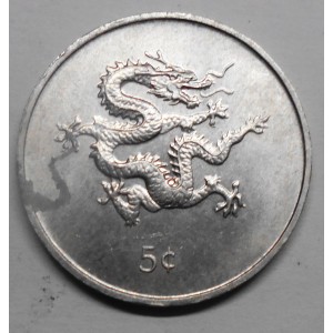 LIBERIA 5 Cents 2000 Dragon