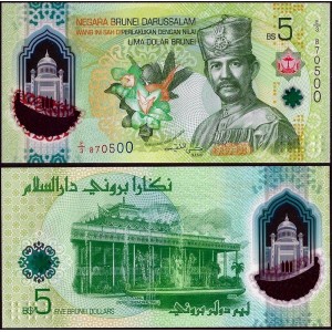 BRUNEI 5 Ringgit 2024...