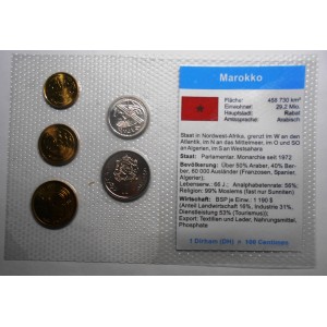 MOROCCO Set 5 coins 2002