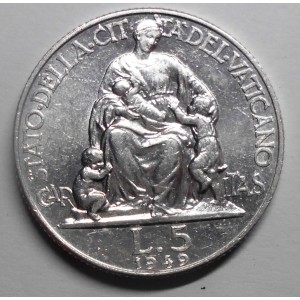 VATICANO 5 Lire 1949