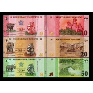 ZIMBABWE 10 + 20 + 50 ZiG 2026
