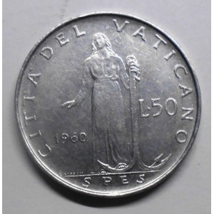 VATICANO 50 Lire 1960