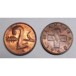 SWITZERLAND 2 Rappen 1948