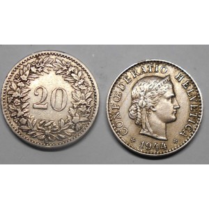 SWITZERLAND 20 Rappen 1944