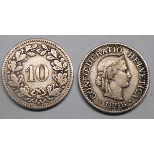 SWITZERLAND 10 Rappen 1898