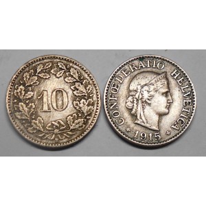 SWITZERLAND 10 Rappen 1915