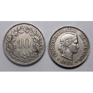 SWITZERLAND 10 Rappen 1931