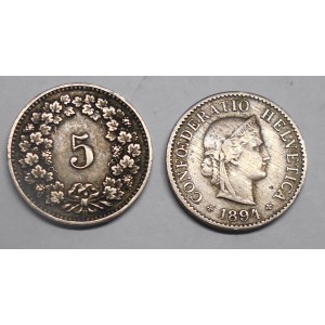 SWITZERLAND 5 Rappen 1894