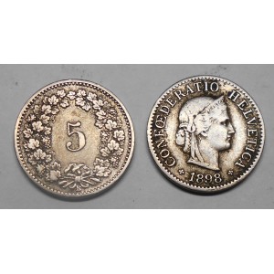 SWITZERLAND 5 Rappen 1898