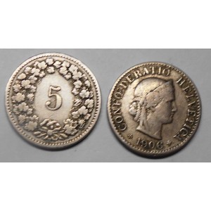 SWITZERLAND 5 Rappen 1906