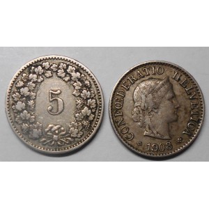 SWITZERLAND 5 Rappen 1908