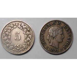 SWITZERLAND 5 Rappen 1911