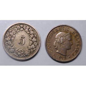 SWITZERLAND 5 Rappen 1913