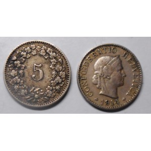 SWITZERLAND 5 Rappen 1914