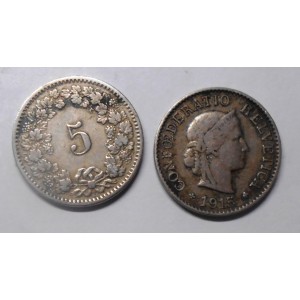 SWITZERLAND 5 Rappen 1915